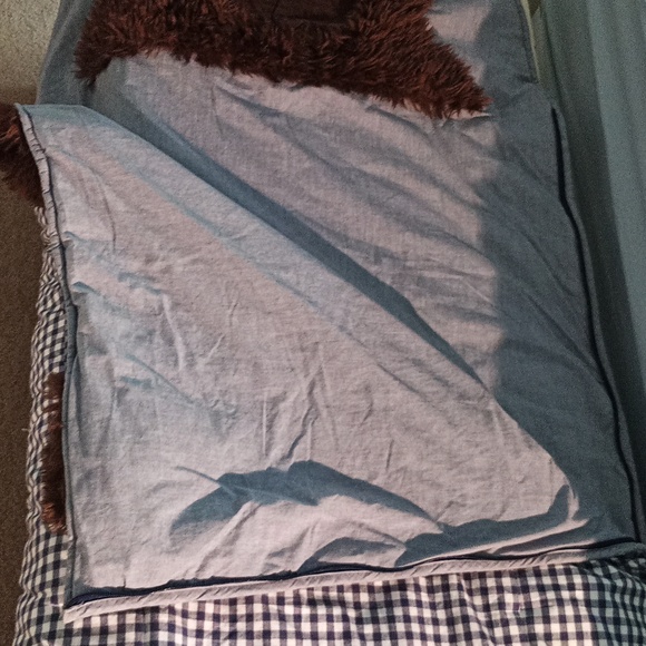 Pottery Barn Kids Knee Plaid Bear Sleeping Bag W/ Zipper - Picture 5 of 9